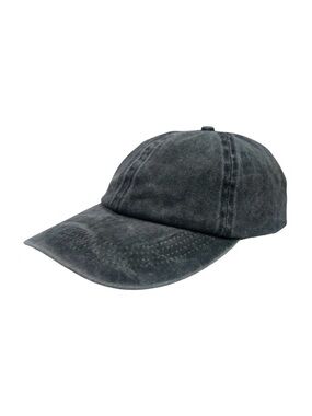 Jenni Washed Black StrapBack Hat - One Size